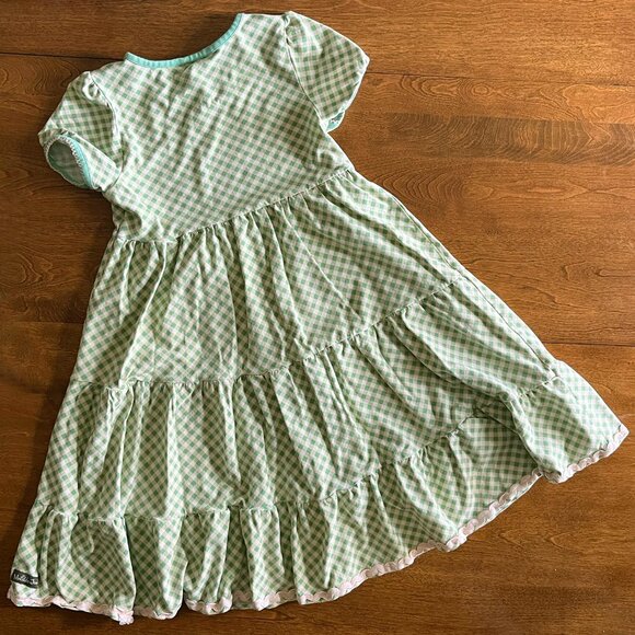 Matilda Jane green gingham tiered dress 10 - Picture 7 of 7
